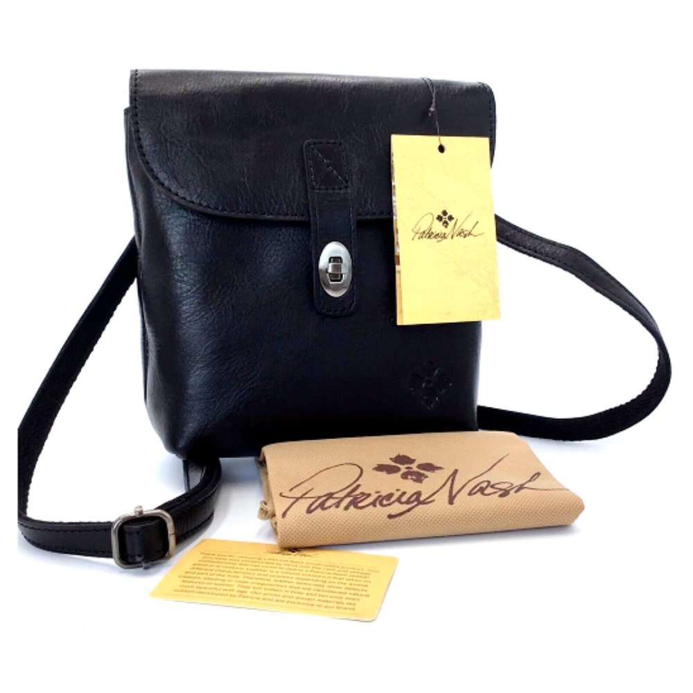 Patricia Nash Davoli Convertible Backpack Crossbody Black Leather NWT $149